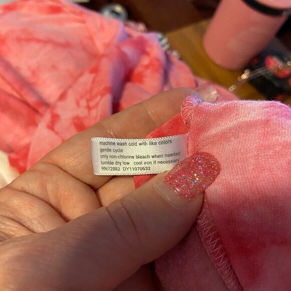 Fashion bug Pink Tie Dyed Top 1X Some Piling - Picture 10 of 11